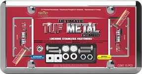 Cruiser Accessories 64310 Ultimate Tuf Combo License Plate Shield/Cover, Chrome/Clear