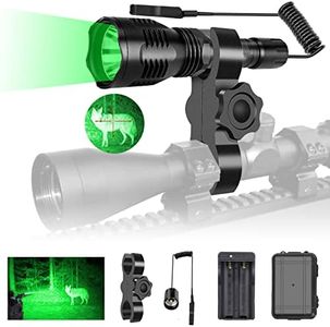 WINDFIRE WF802 Waterproof 350 Lumens 250 Yards Green LED Coyote Hog Fox Predator Varmint Hunting Light Kit with Remote Pressure Switch & Scope/Bike Mount Holder