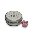 'Good luck duck' gift | Cute minitature plastic duck presented in small tin| perfect good luck gift | random colour duck sent