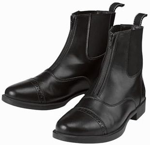 Dover Saddlery Riding Sport - Kids' Provenance Zip Paddock Boots, Size: 5, Color: Black
