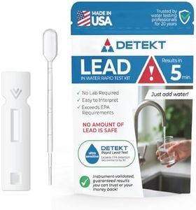Lead in Drinking Water Test Kit by Detekt – Made in USA – Fast 5-Minute Results – Professional-Grade Accuracy – Consistent Quality & Expert Support – Easy DIY Home Test for Tap, Well & Filtered Water