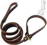 LWBMG 5.6ft Leather Dog Leash, Real