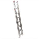 Venus Productions Alpha Multipurpose Wall Supporting Rope Extension Ladder | Heavy Duty Aluminum Double Stepladder for Factory/Industrial/Home & Outdoor Purposes - 8 Foot (Extendable Upto 12 Ft)