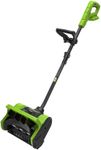 Greenworks 24V 12-Inch Brushless Cordless Snow Shovel, 20ft Throwing Distance, 12" Wide & 6" Deep Clearing, Electric Snow Thrower Blower Removal Tool for PatioDrivewayStepsWinter Storm (Tool Only)