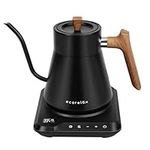 ECORELAX Gooseneck Electric Kettle with Temperature Control,1200W Electric Tea Kettle, 34oz Pour Over Electric Kettle for Coffee & Tea, Black