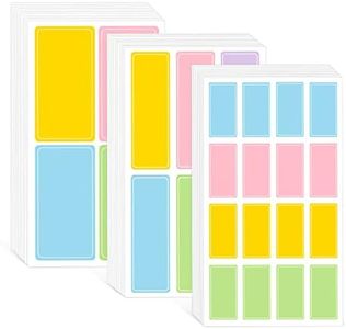 Rectangular Assorted Color Waterproof Removable Labels Self-Adhesive Name Label Stickers for Office School Supplies, Water Bottles, Daycare, Food Containers Classification Mark Name Sticker (520PCS)