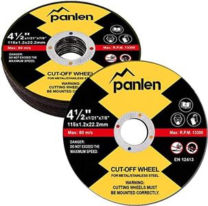 Panlen 10 Pack Cutting Wheel 4 1/2 Metal Stainless Steel Cut Off Disk,Thin Cutting Blade for Angle Grinder
