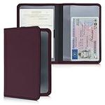 kwmobile Registration and Insurance Holder - Car Document Holder for Vehicle Documents and Cards - Neoprene - Bordeaux Violet