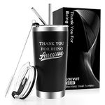 Thank You Gifts for Men,Women Thank You for Being Awesome Mug Tumbler, Appreciation Gift Teacher, Inspirational Birthday Gifts for Friends, Men, Dad, Husband, Coworker-Stainless Steel Tumbler 20 Oz