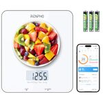 RENPHO Kitchen Scales for Accuracy Measurements, Smart Food Scales with App Food Database Nutritional Calculator, Food Weighing Scales for Baking, Weight Loss, Calorie Counting, 5 Units Conversion
