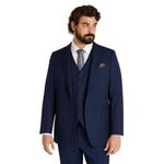 Johnny Bigg - Men's Suit Jacket with Notch Lapel | Navy Sports Coat for Men | Big and Tall Sizes Lined with Internal Pockets, Royal, 52