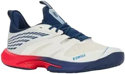 K-Swiss Men's SpeedTrac Tennis Shoe, Blanc De Blanc/Blue Opal/Lollipop, 10 M