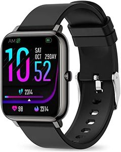 Popglory Smart Watch, 1.4'' HD 44mm Fitness Tracker with Blood Pressure, Heart Rate & Blood Oxygen Monitor, Smartwatch, Step Counter, Fitness Watch for Women Men Kids Compatible with Android iOS
