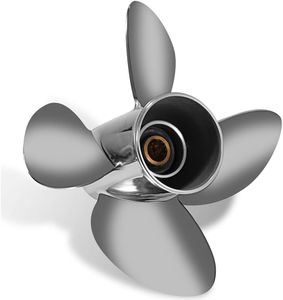 YOUNG PROPS 13 1/4 x 15 Stainless Steel Outboard Boat Propeller for Yamaha Engines 50 70 75 80 90 100 115 125 130HP 13.25 x15 Prop Hub Kits Included 15 Tooth RH