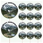 AK Giftshop Motorhome RV Personalised Food & Cake Toppers Picks Birthday Decorations - (Pack of 14)