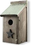 Woodlink Audubon Rustic Farmhouse Bluebird House Natural