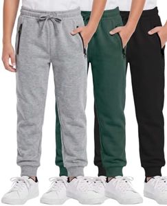 Boys Fleece Exposed Zipper Jogger- Set 5, XS