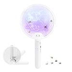 Electric Fly Swatter, Gelanty 3000V USB Rechargeable Fly Zapper, 2-in-1 Fly Killer with Mosquito Killer Lamp for Mosquitoes, Flies, Moths Indoor Outdoor