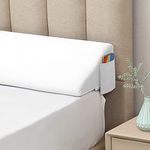 Vekkia King Size Bed Wedge Pillow for Headboard Gap/Bed Wedge Gap Filler/Mattress Wedge to Fill 0-6" Bed Gap Between Headboard and Mattress (White 76"x10"x6")