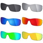 Mryok 6 Pair Polarized Replacement Lenses for Oakley Antix Sunglass - Stealth Black/Fire Red/Ice Blue/Silver Titanium/Emerald Green/24K Gold