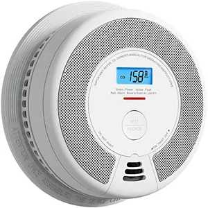 X-Sense 10-Year Battery Combination Smoke Carbon Monoxide Alarm Detector with Large LCD Display (Standalone Model)