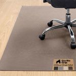 GORILLA GRIP Office Chair Mat for Hard Floors, Under Desk Rug, 46x34 Brown