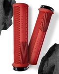 Peaty's Monarch Grips - Red/Knurl/Thin - Race Control, Durable, Ergonomic Finger Bars, Comfort Thumb Pad, All Day Riding, All Weather & Terrain, MTB Enduro Downhill Ebike Mountain Bike