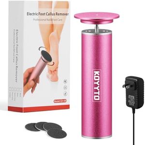 Professional Electric Foot File, Adjustable Rotatable Electronic Foot Dead Skin Remover Callus Remover Tool for Home & Nail Salon with 60 pcs Replacement Sandpaper Disk,Black