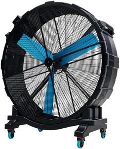 Albott 72 Inch Industrial Drum Fan, 1100W Plastic High Velocity Floor Fan with Wheels and Stepless Variable Speed, Air Flow 32,950 CFM, Ideal for Commercial, Garage, Warehouse, Workshop, Factory