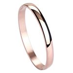 MILAKOO Womens 6MM Stainless Steel Bracelet Plain Polished Finish Oval Bangle Rose Gold