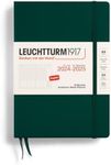LEUCHTTURM1917 370728 Academic Week Planner Medium (A5) 2025, 18 months (07.2024-12.2025), Hardcover, Forest Green, English