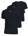 Comfneat Men's 3-Pack Stretchy Cotton Spandex Undershirts V-Neck T-Shirts (Black V-Neck 3-Pack, XXL)