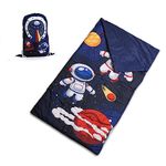 EXPRESSIONS Outer Space Kids Lightweight Indoor Slumber Bag/Sleeping Bag, Ultra-Soft & Cozy