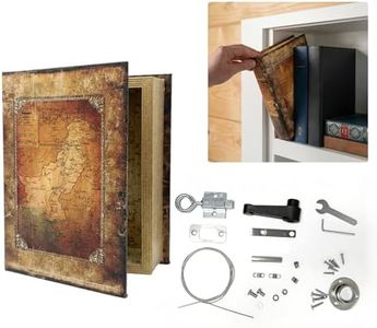 TamBee Hidden Bookcase Door Book Latch and Lock, Secret Book Latch Hidden Door Kit for Bookshelf Doors, DIY Secret Doors for Home Office, Storage, Safe Room