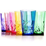 SCANDINOVIA - 1 Pint Unbreakable Premium Drinking Pint Glasses - Set of 6 - Super Grade Acrylic Plastic Tumbler Cups Perfect for Gifts BPA Free Dishwasher Safe Stackable