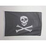 Pirate Regular NAUTICAL Flag 18'' x 12'' - Pirates flags 30 x 45 cm - Banner 12x18 in for boat - Drapeau Pirate tête de mort AZ FLAG