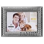 Malden International Designs Modern Pewter Metal Diecast Family Expressions Picture Frame, 4 by 6-Inch