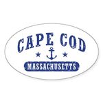 CafePress Cape Cod Massachusetts Oval Bumper Sticker, Euro Oval Car Decal