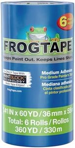 FROGTAPE Pro Painter's Tape with PAINTBLOCK, 1. 41-Inch x 60-Yards, Blue, 6 Rolls (242750)