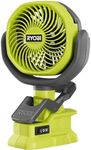 RYOBI 18V ONE+ Cordless 4 in Clamp Fan (Tool Only)