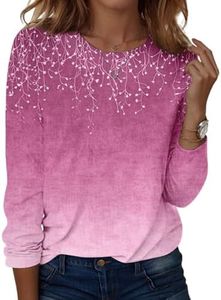 Long Sleeve Workout Tops for Women Crops Sport Spring Blouse for Women Hawaiian Long Sleeve Polyester Fit Pink 3XL