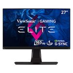 ViewSonic Elite XG270QG 27-inch QHD IPS Nano Colour Gaming Monitor with G-Sync, 165Hz, 1ms, Elite Design Enhancements and Advanced Adjustable Stand for Esports, Black