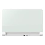 Quartet G7442HT Glass Dry Erase Board, Magnetic, 74" x 42" White with Concealed Tray, Wide Format, Horizon, Frameless