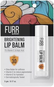 FURR 1% Vitamin C & Kojic Acid Brightening Lip Balm with SPF 30 | Heals, Hydrates & Softens | Reduces Pigmentation | Almond Oil, Shea Butter, Vitamin E Infused | Lip Balm for Soft Glossy Lips | Unisex