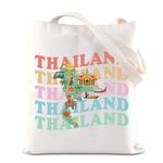 Thailand Travel Vacation Shoulder Bag Thailand Souvenir Gift Chiang Mai Bangkok Trip Gift Thailand Map Handbag (Thailand)