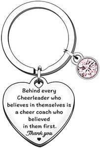 TTOVEN Cheer Coach Gifts for Women Cheerleader Gifts for Women Cheerleading Coach Appreciation Gifts Cheer Team Gift Thank You Gifts, Silver, One Size