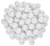 Fairly Odd Novelties 3/4" Mini Ping Pong/Table Tennis/Beer Pong Round Balls (100 Pack), 19mm, White