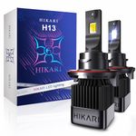 Hikari 2024 HyperStar H13/9008 40000LM Wireless LED Headlight Bulbs, Dual Beam, 64W Acme-X LED Equivalent to 300W Ordinary LED, Wider Driving Vision, Halogen Upgrade Replacement, 6000K White IP68