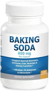 Baking Soda Capsules 650mg Pure Baking Soda Aluminum Free Organic Use. Natural Baking Soda 120 Caps