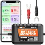 ANCEL BM300 Pro Battery Monitor - 6V/12V/24V Bluetooth 5.3 Car Battery Tester with Charging & Cranking Test, Alarm & IP67 Waterproof for Lead-Acid/Lithium Batteries in Car, Truck, Motorcycle, Boat, RV